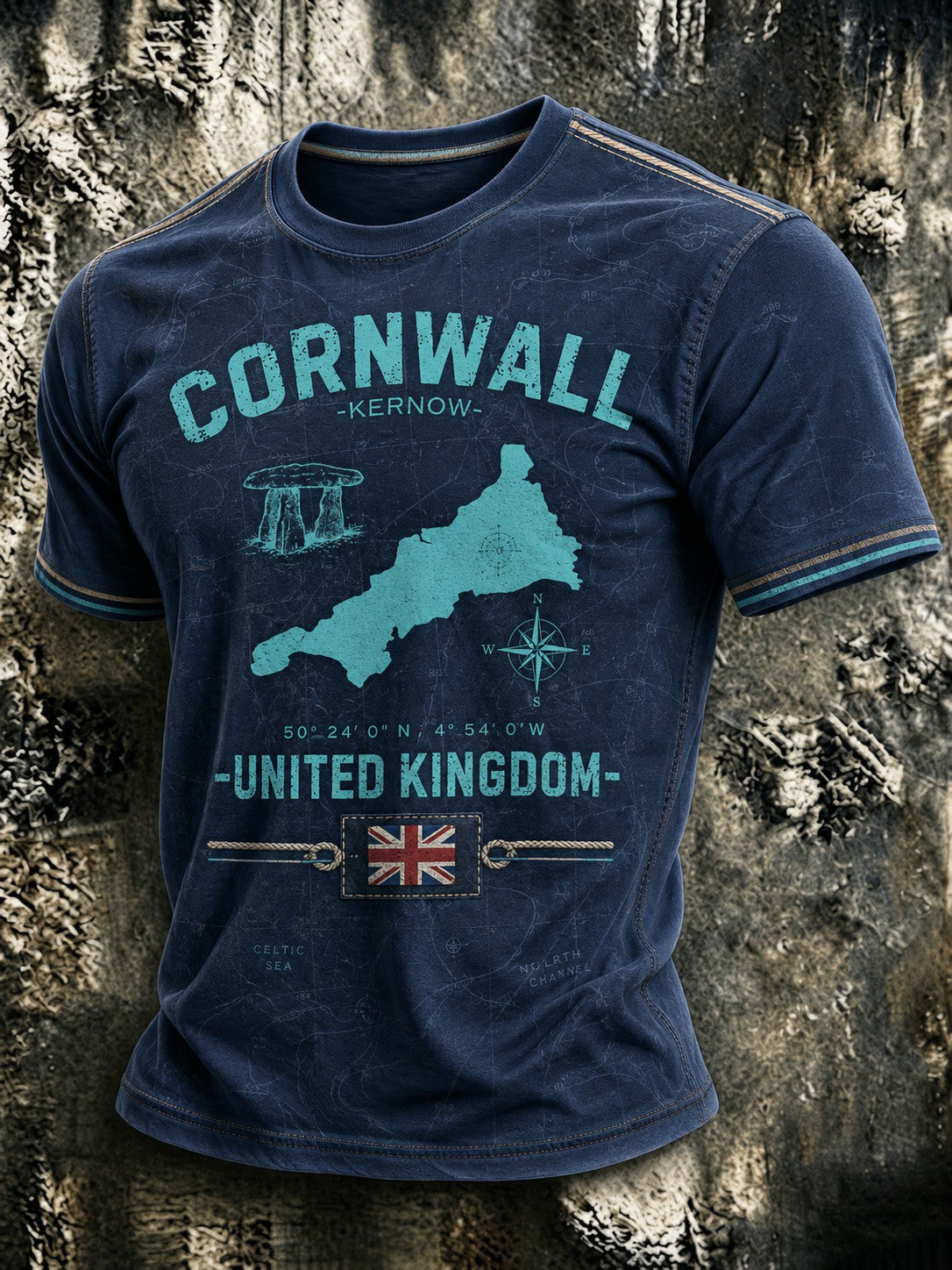 Men's Cornwall United Kingdom Printed T-shirt