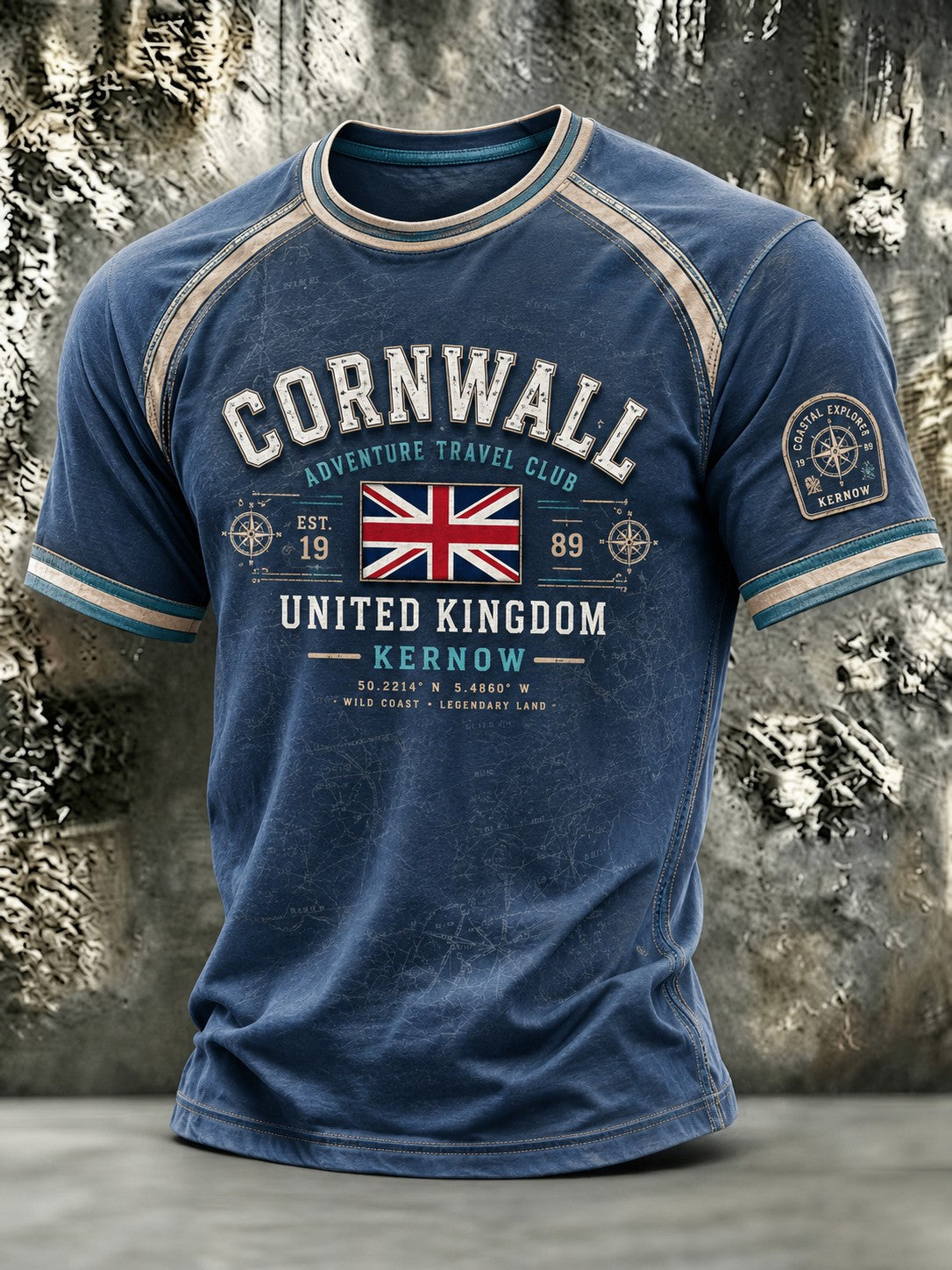 Men's Cornwall United Kingdom Printed T-shirt