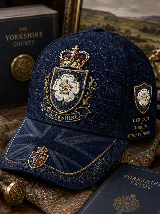Unisex England Yorkshire Day White Roses Art Printed Hat