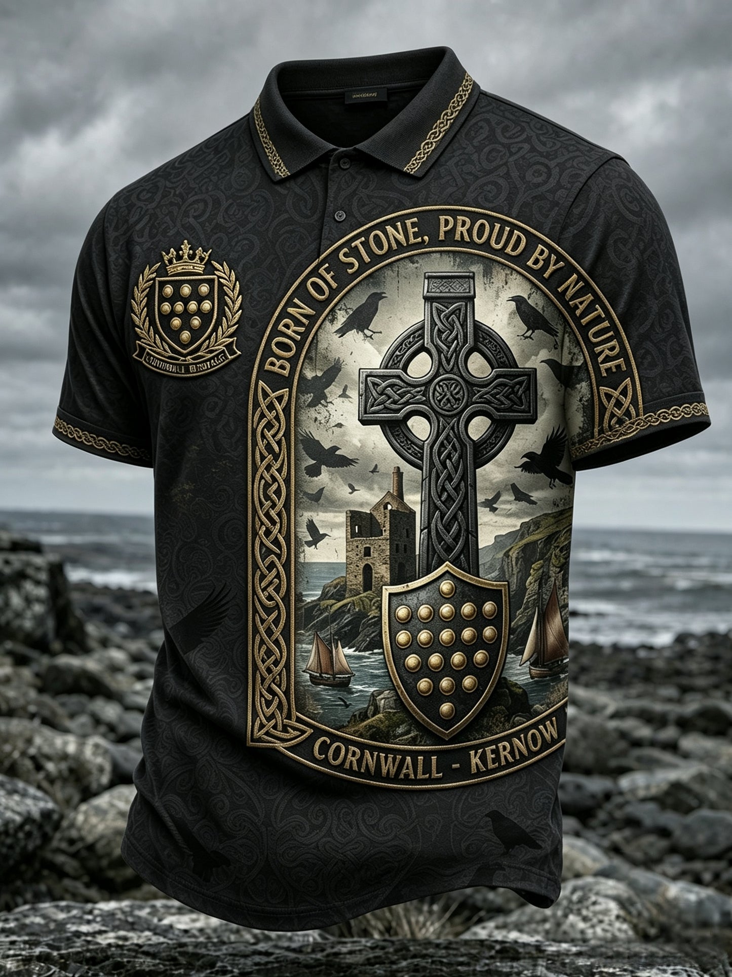 Men's Cornwall Inspired Polo Shirt