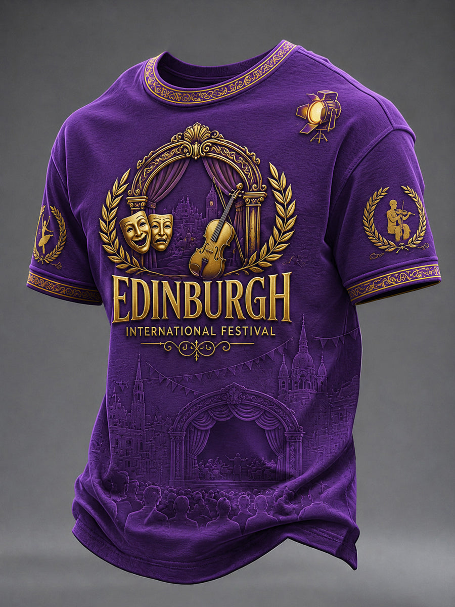 Men's Edinburgh Art Lover Printed Short Sleeve T-shirt