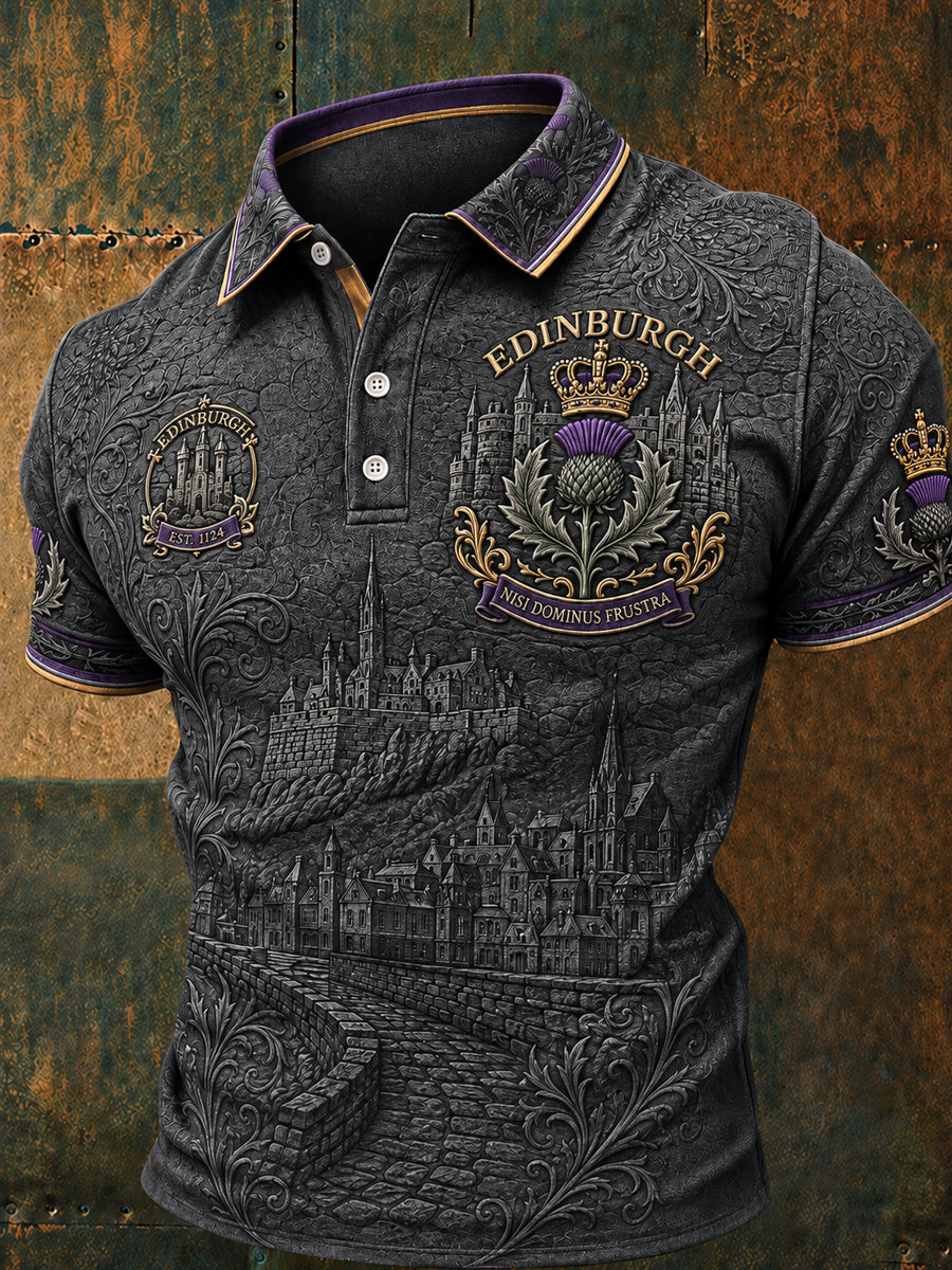 Men's Edinburgh Art Lover Printed Short Sleeve Top