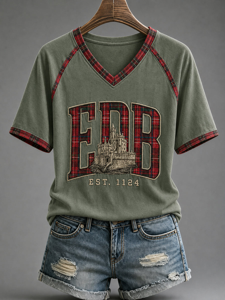 Women's Edinburgh Art Lover Printed Short Sleeve T-shirt