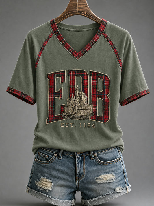 Women's Edinburgh Art Lover Printed Short Sleeve T-shirt