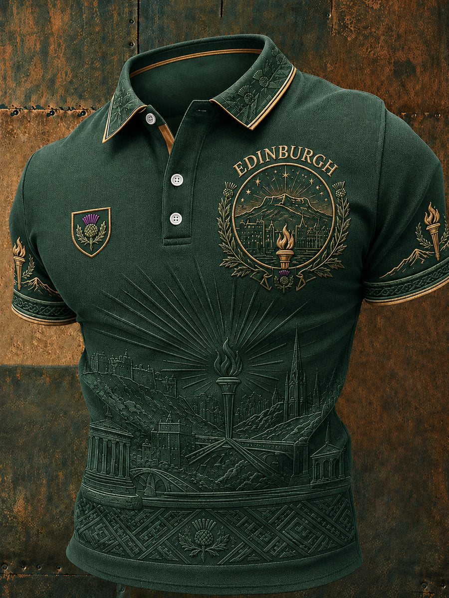 Men's Edinburgh Art Lover Printed Short Sleeve Top