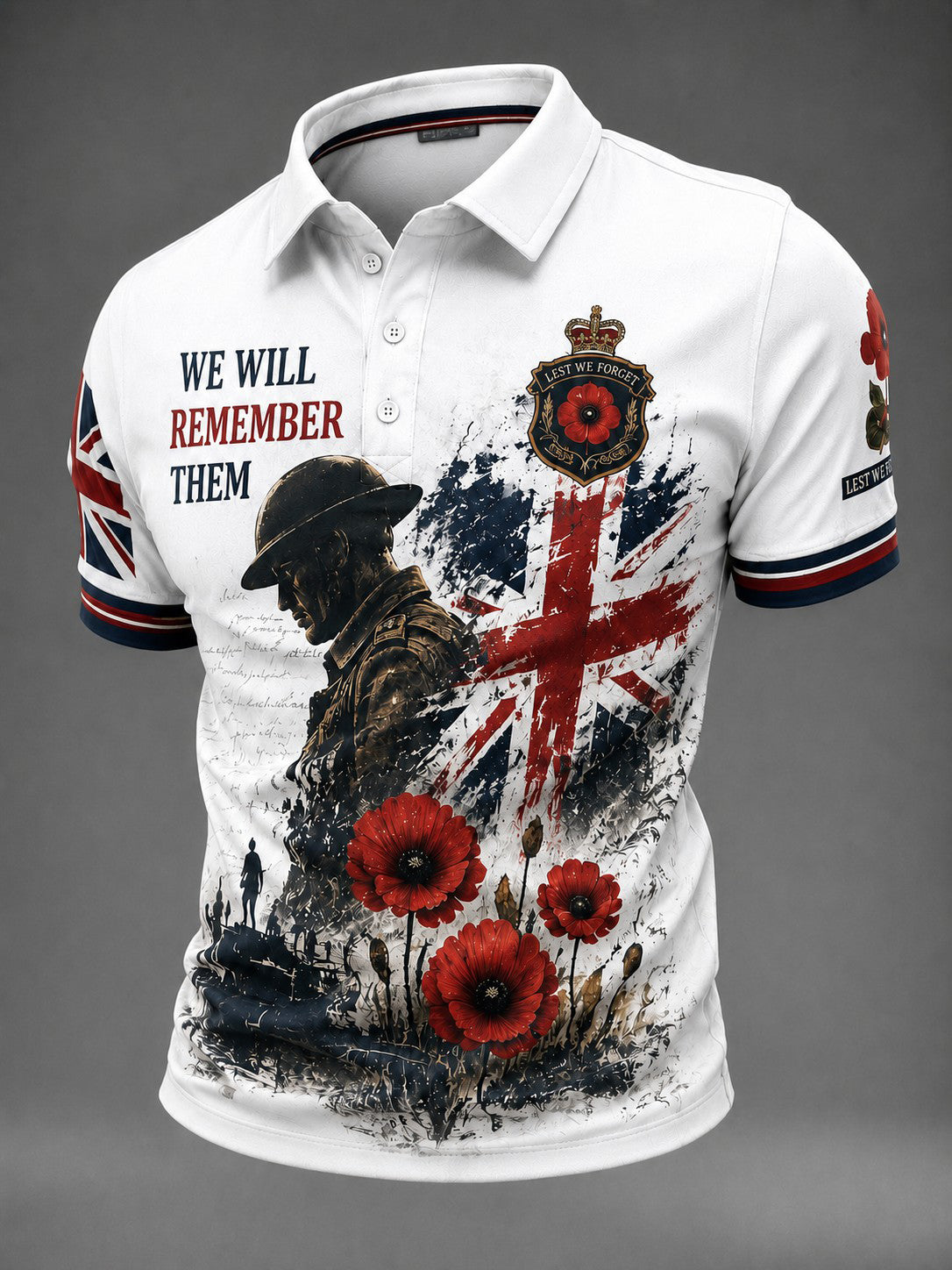Men's We Will Remembrance Them Printed Shirt