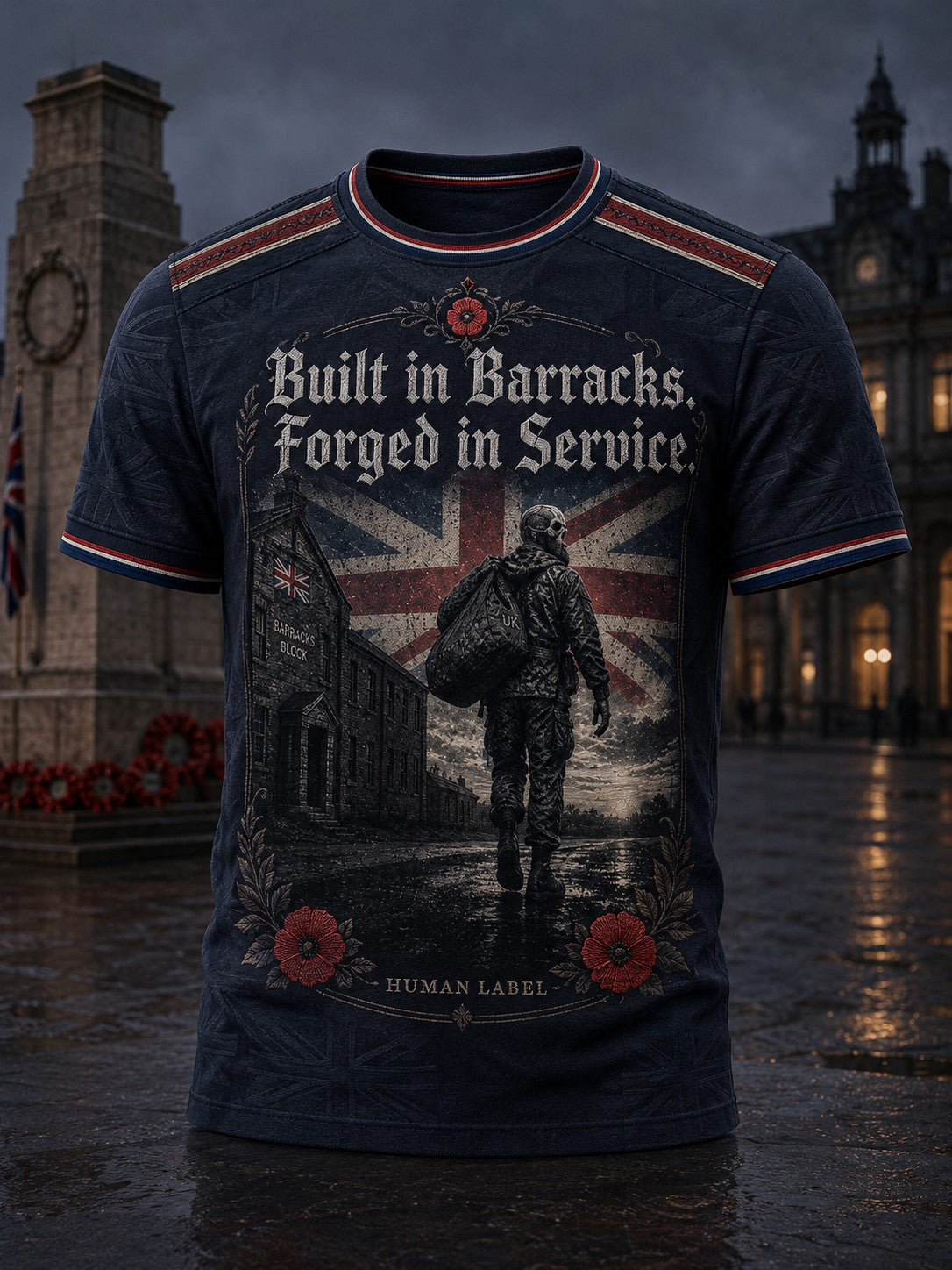Men's Built In Barracks Forget In Service Printed T-shirt