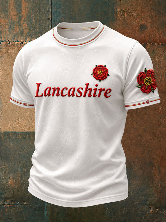 Men's Lancaster Red Roses Art Printed T-shirt