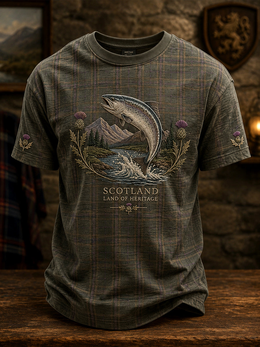 Men’s Scottish Salmon River Heritage Graphic Tee