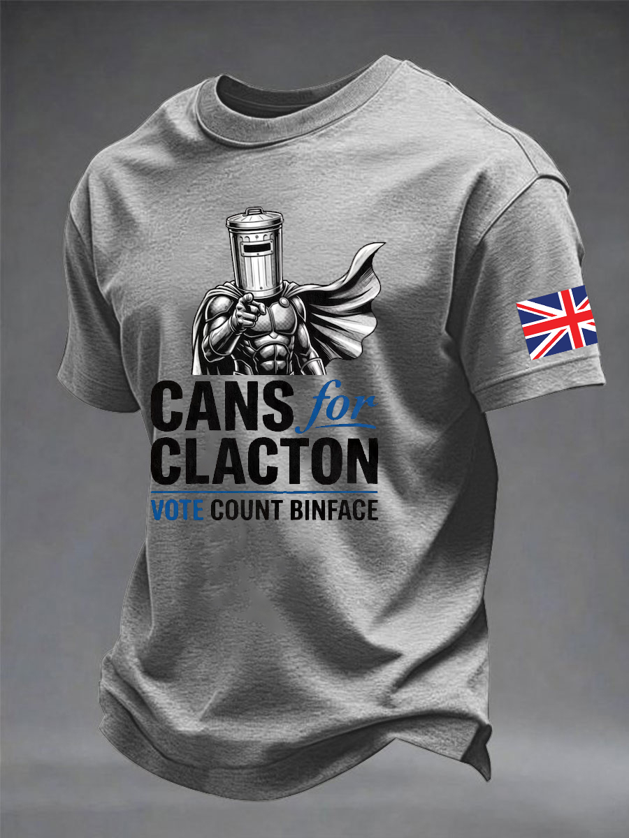 Men's count binface imitation cotton short-sleeved T-shirt