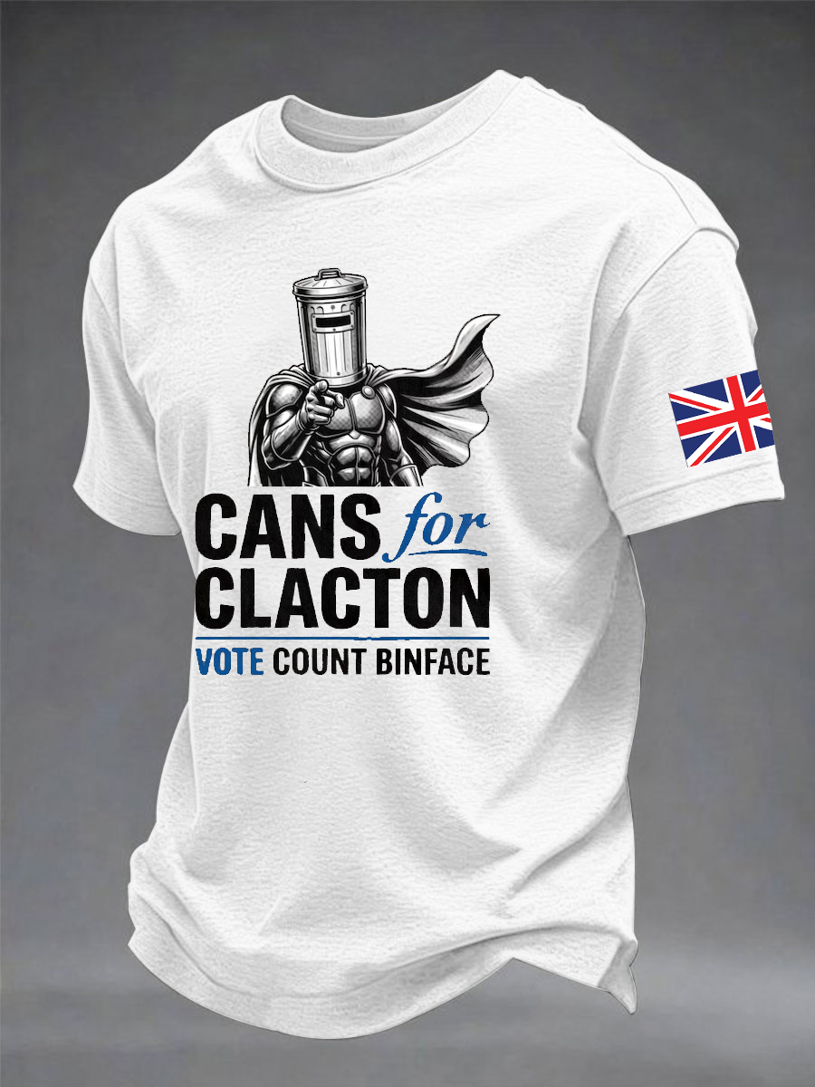 Men's count binface imitation cotton short-sleeved T-shirt