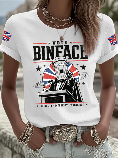 Women's count binface Iron On Short Sleeve T-Shirt