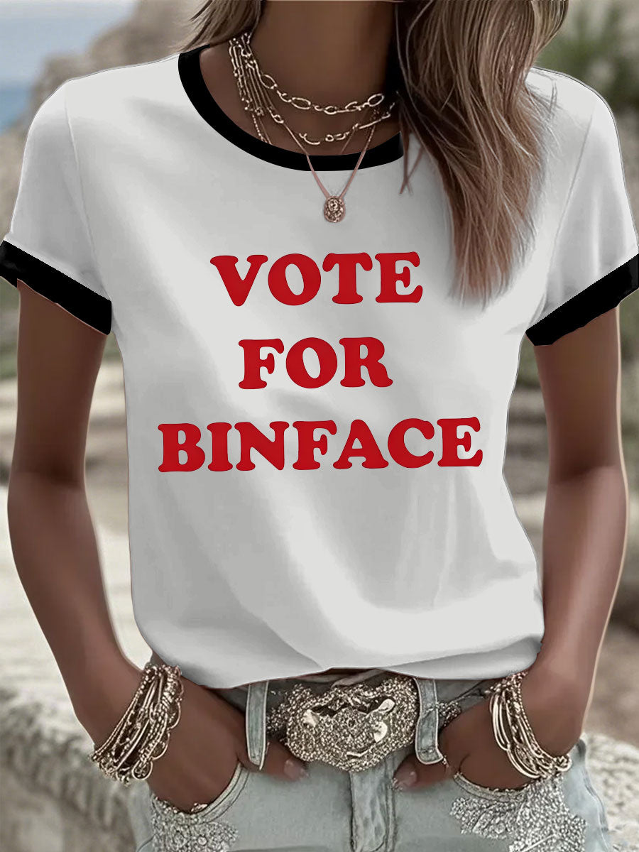 Women's count binface short-sleeved T-shirt