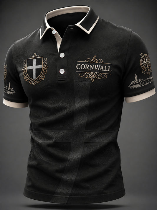 Men's Cornish Celtic-style Print Casual Top