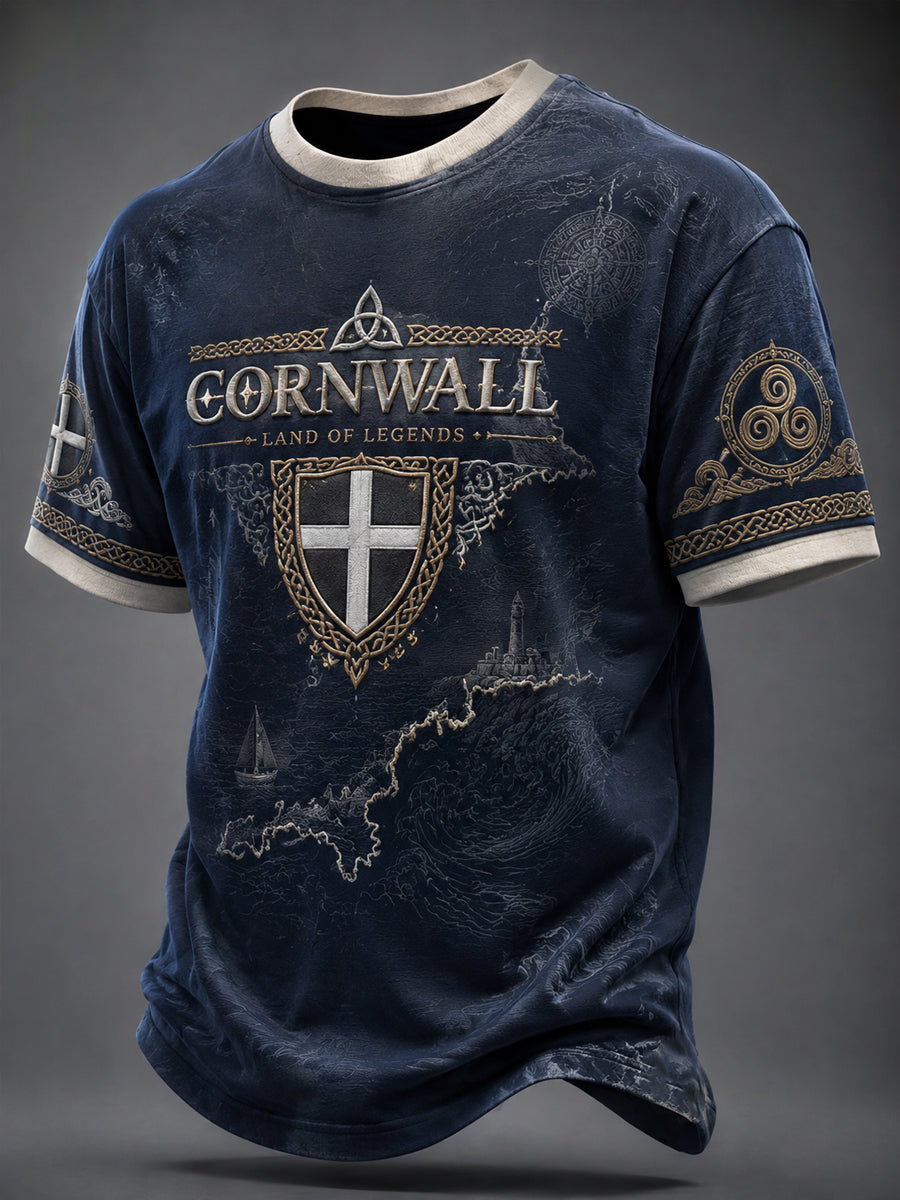 Men's Cornish Celtic-style Printed T-shirt