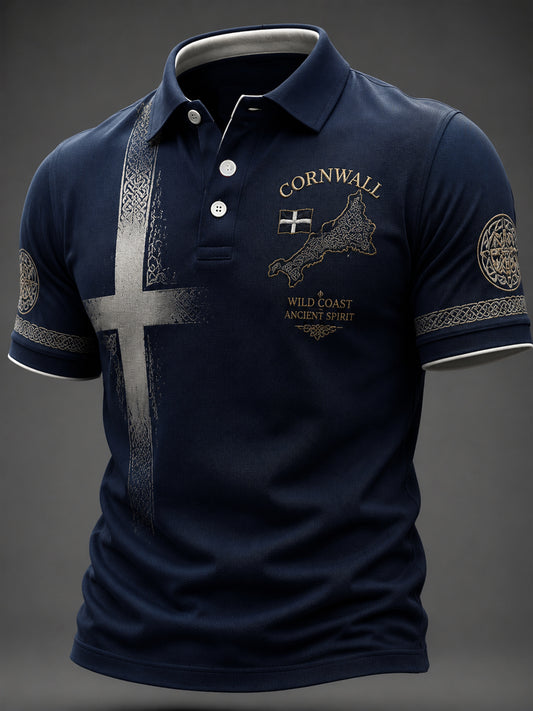 Men's Cornish Celtic-style Print Casual Top