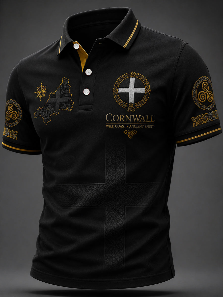Men's Cornish Celtic-style Print Casual Top