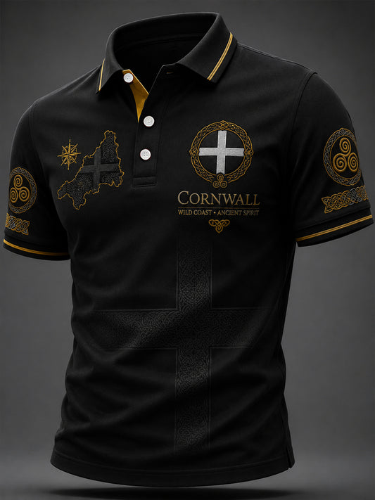 Men's Cornish Celtic-style Print Casual Top