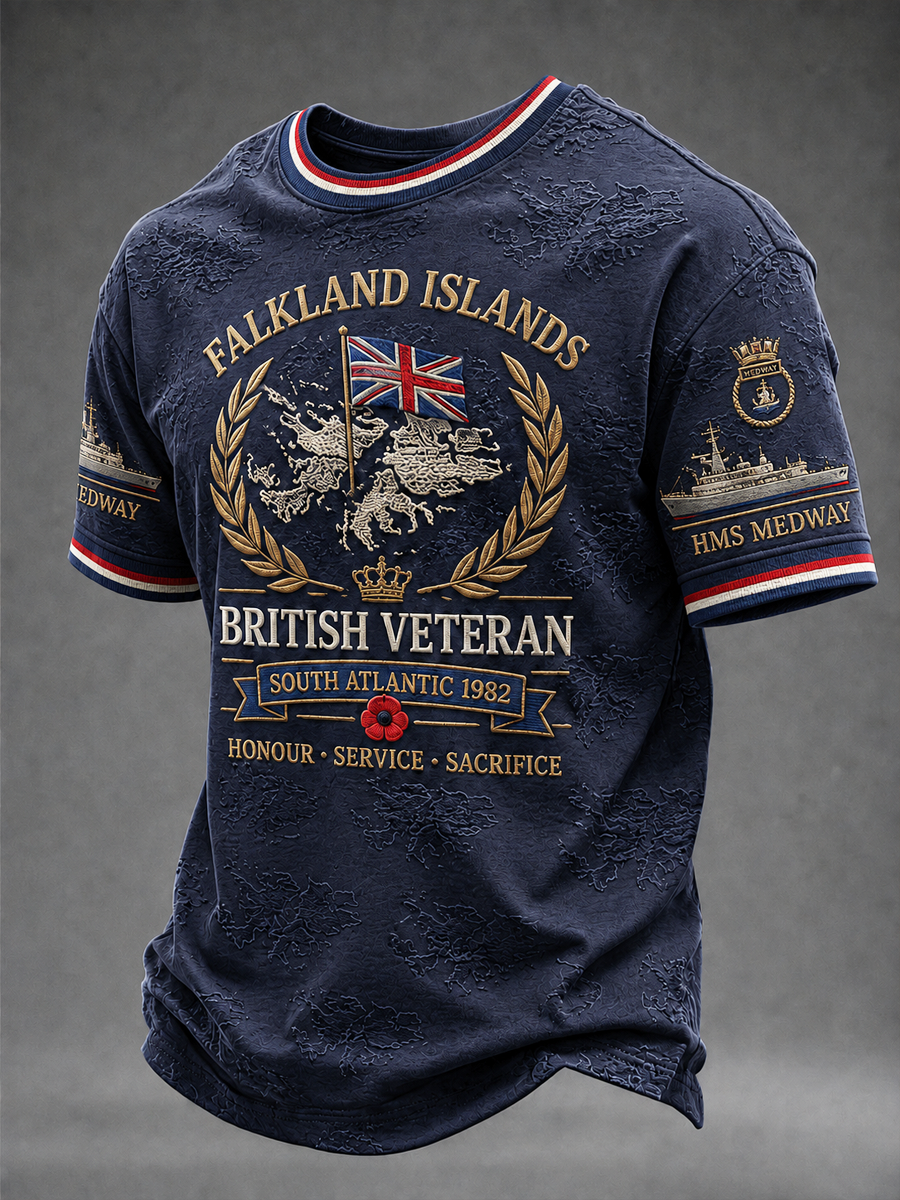 Men's Falklands War Veteran Printed short sleeves t-shirt