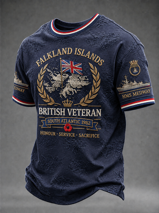Men's Falklands War Veteran Printed short sleeves t-shirt