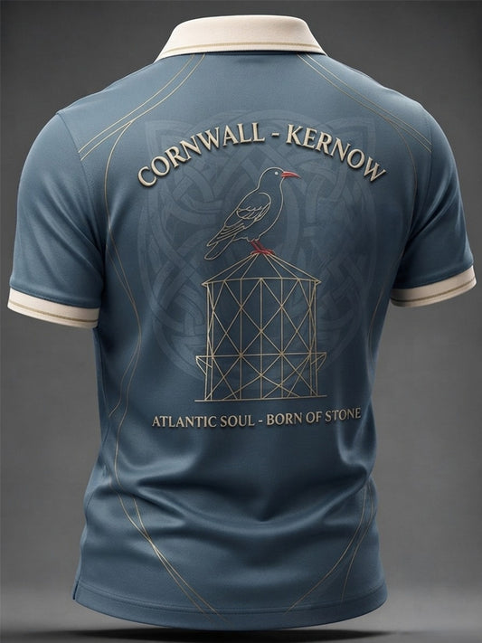 Men's Vintage Cornwall Arthur Legend Print Shirt