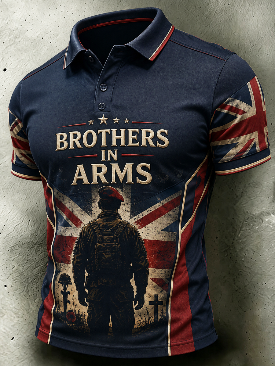 Men's BROTHERS IN ARMS Printed polo shirt