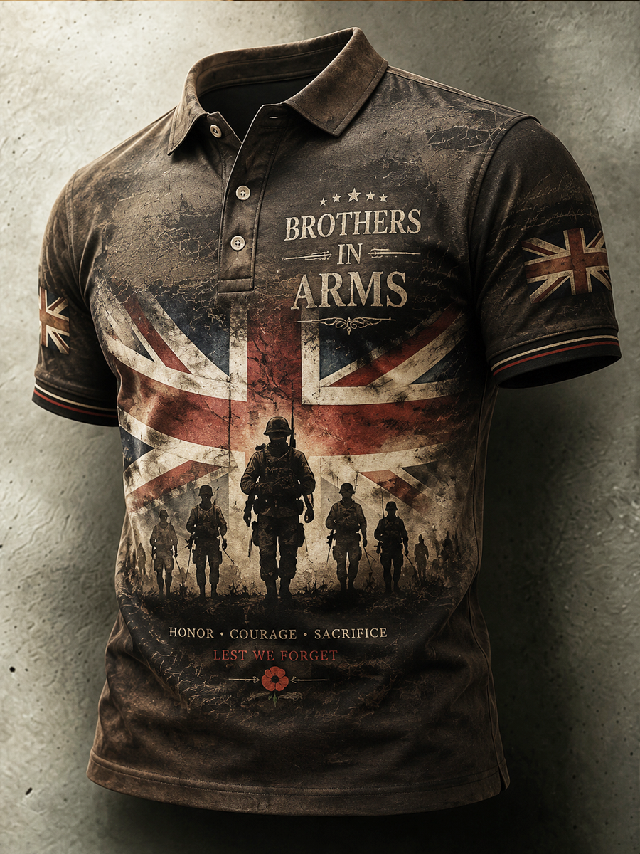 Men's BROTHERS IN ARMS Printed polo shirt