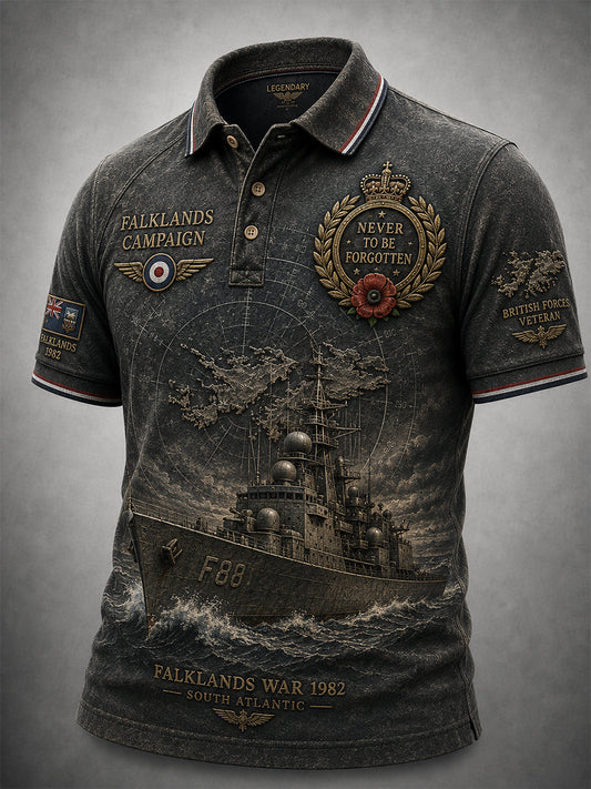 Men's Falklands War Veteran Printed polo shirt
