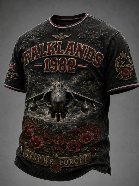 Men's Falklands War Veteran Printed T-Shirt