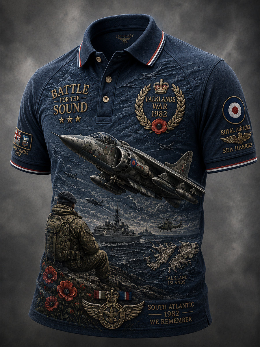 Men's Falklands War Veteran Printed polo shirt