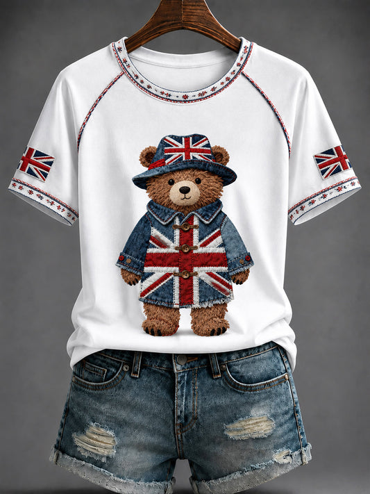 Women's British Style Printed T-shirt