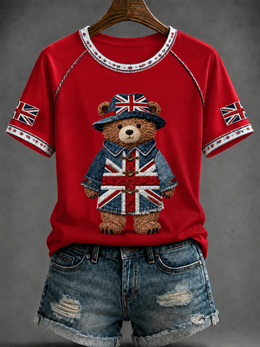 Women's British Style Printed T-shirt