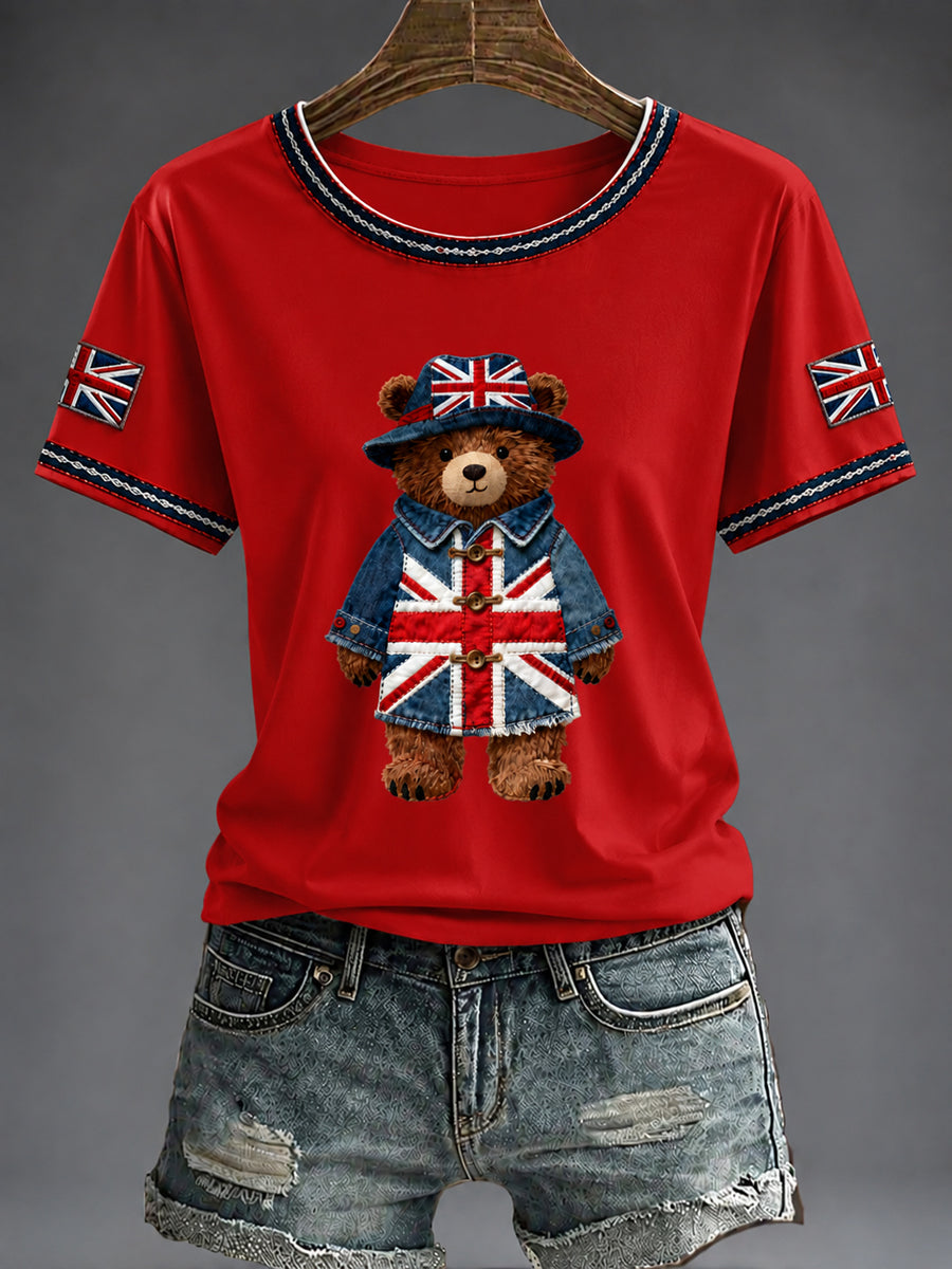 Women's British Style Printed T-shirt