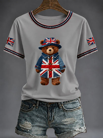 Women's British Style Printed T-shirt