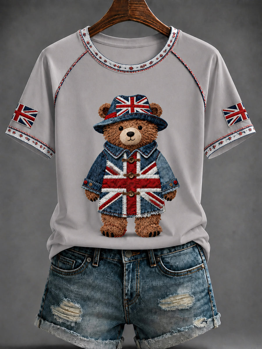 Women's British Style Printed T-shirt