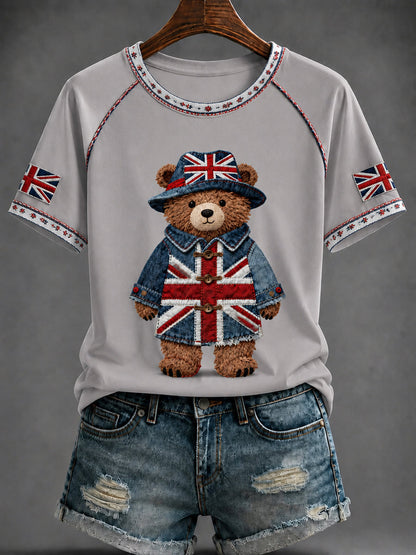 Women's British Style Printed T-shirt