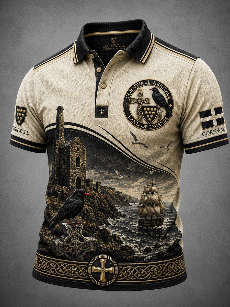 Men's Cornwall Inspired Polo Shirt