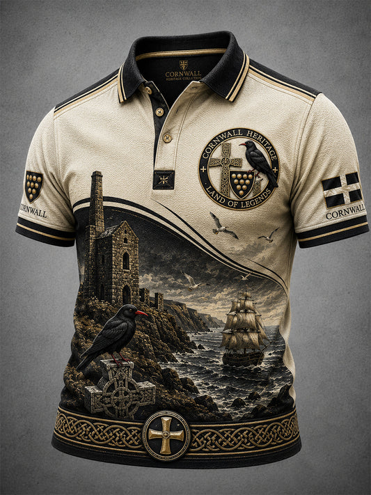 Men's Cornwall Inspired Polo Shirt