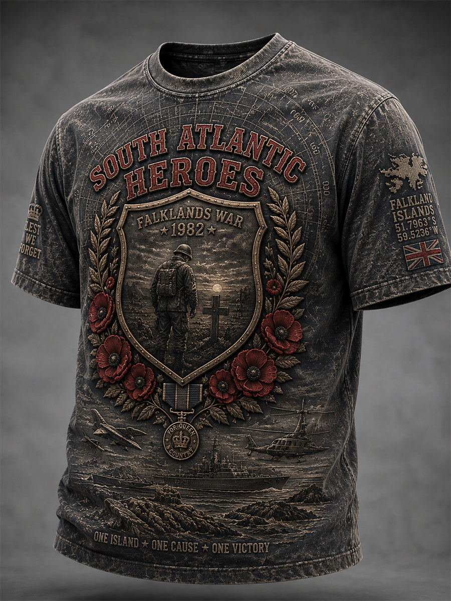 Men's Falklands War Veteran Printed T-Shirt