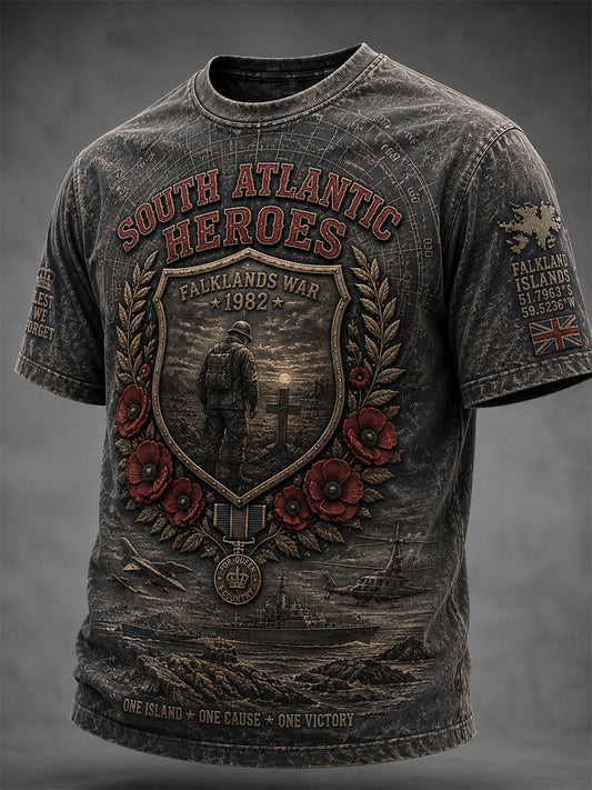 Men's Falklands War Veteran Printed T-Shirt