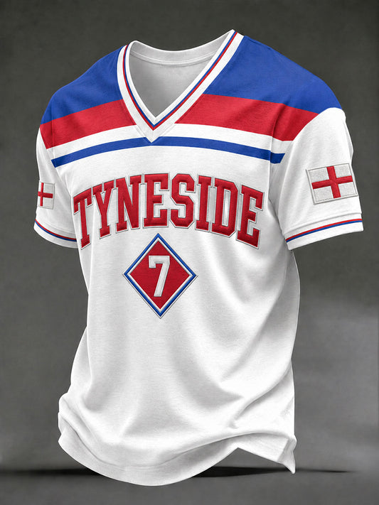 Men's Tyneside Tribute NO.7 V-Neck T-Shirts
