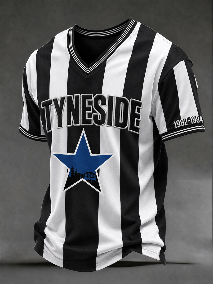 Men's Tyneside Tribute NO.7 V-Neck T-Shirts
