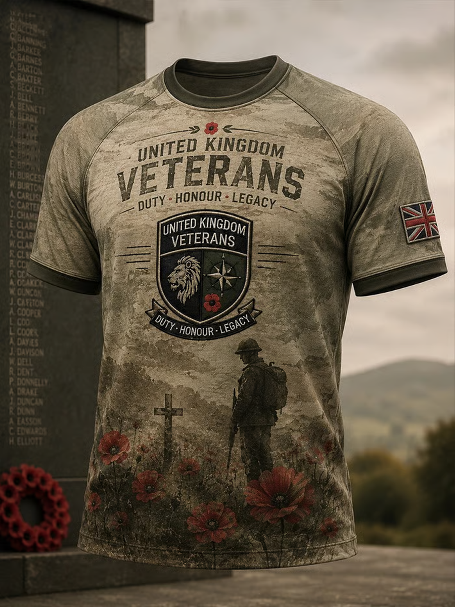 Men's British veteran short sleeve t-shirt