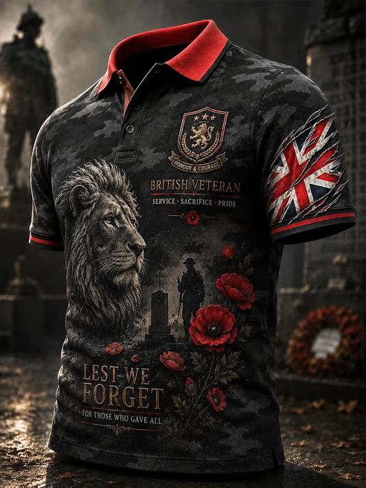 Men's British veteran polo shirt